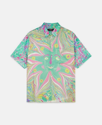 Shop Stella Mccartney - Myfawnwy Printed Silk Shirt In Multicolour