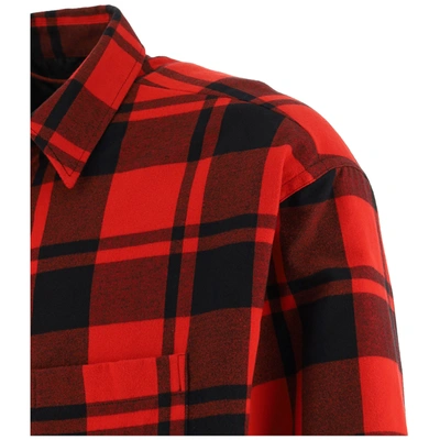 Shop Balenciaga Men's Long Sleeve Shirt Dress Shirt In Red
