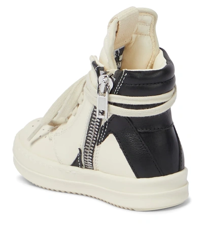 Shop Rick Owens Geo High-top Sneakers In Milk/black/milk