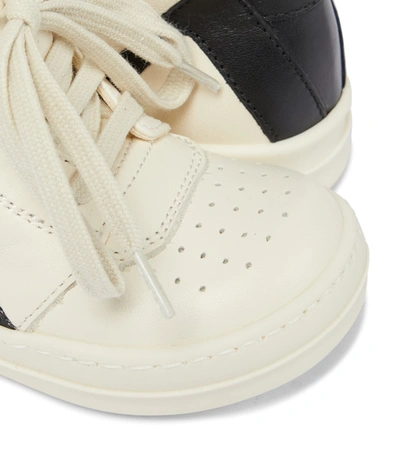 Shop Rick Owens Geo High-top Sneakers In Milk/black/milk