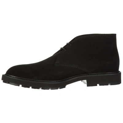 Shop Tod's Men's Suede Desert Boots Lace Up Ankle Boots In Black