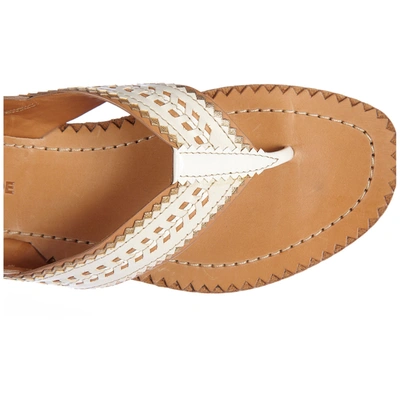 Shop Car Shoe Women's Leather Flip Flops Sandals Nature In White