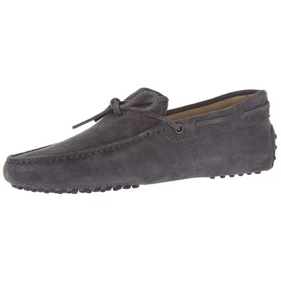 Shop Tod's Men's Suede Loafers Moccasins Laccetto New Gommino 122 In Blue