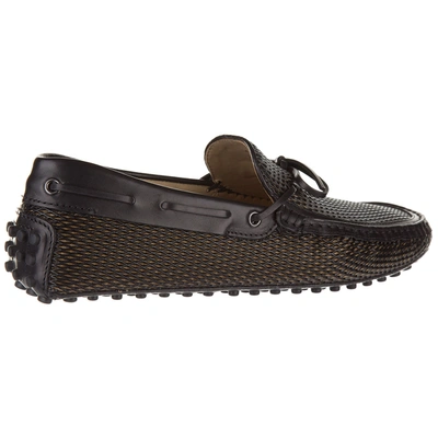 Shop Tod's Men's Leather Loafers Moccasins  Gommini In Black