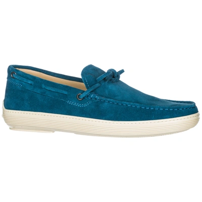 Shop Tod's Laccetto Loafers In Blue