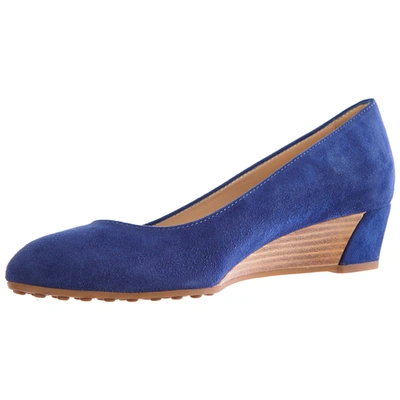 Shop Tod's Wedges In Blue