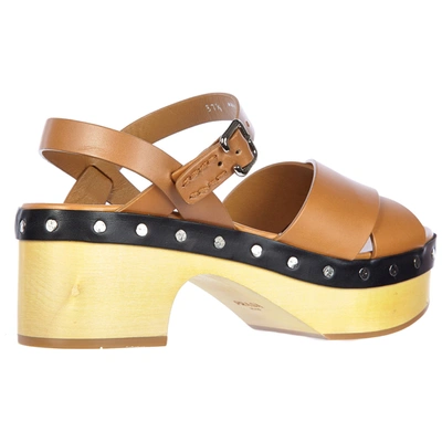 Shop Prada Heeled Sandals In Brown