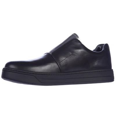 Shop Prada Women's Shoes Leather Trainers Sneakers In Black