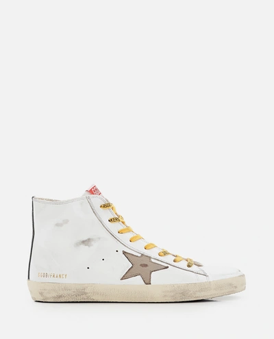 Shop Golden Goose "francy" High Sneakers In White