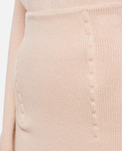 Shop Fendi Cashmere Blend Midi Skirt In Pink