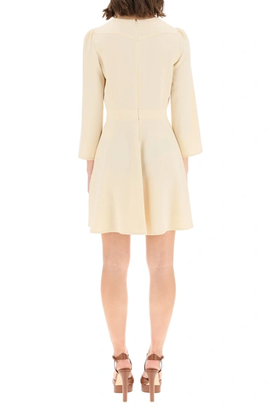 Shop See By Chloé See By Chloe Crepe Dress With Bows In Beige