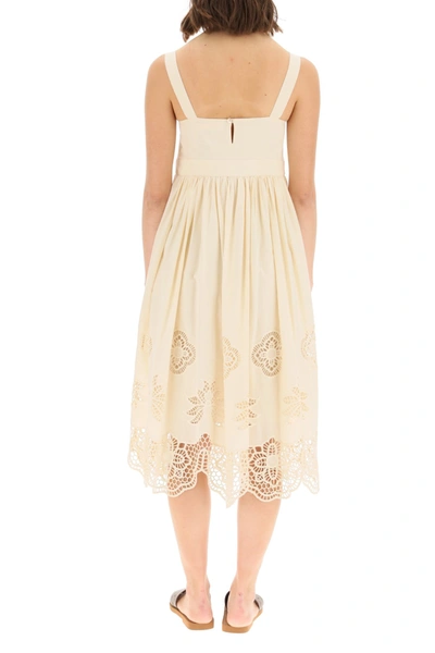 Shop See By Chloé See By Chloe Guipure Dress In Beige