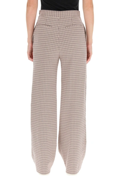 Shop See By Chloé See By Chloe Sailor Houndstooth Check Trousers In Mixed Colours