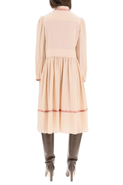 Shop See By Chloé See By Chloe Silk Midi Dress In Pink
