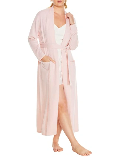 Shop Arlotta Cashmere Robe In Mouline Pink