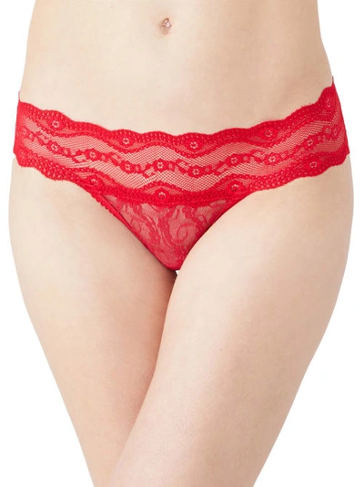 Shop B.tempt'd By Wacoal Lace Kiss Bikini In Crimson Red