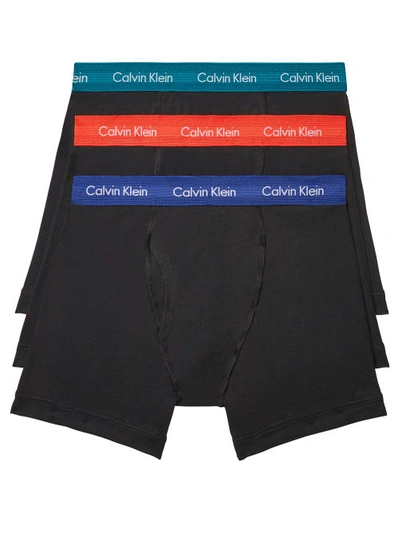 Shop Calvin Klein Cotton Stretch Boxer Brief 3-pack In Black Assorted