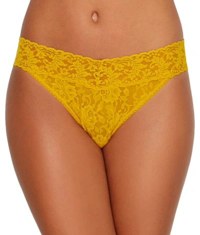 Shop Hanky Panky Signature Lace Original Rise Thong In Topaz