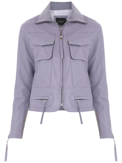 Olympiah Arcadio Leather Jacket In Purple