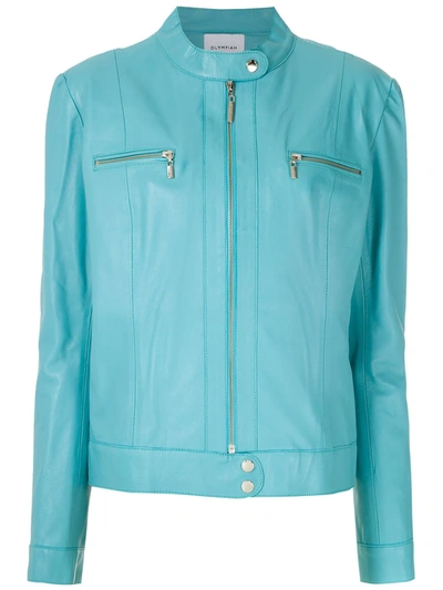 Olympiah Amazônica Leather Jacket In Blue