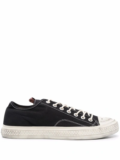 Shop Acne Studios Low-top Lace-up Sneakers In Black