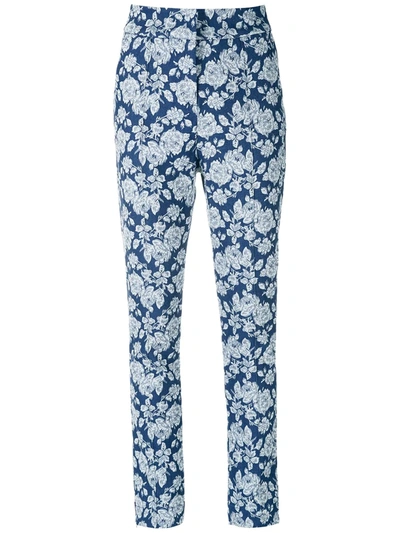 Shop Olympiah Estrelada Straight Trousers In Blue