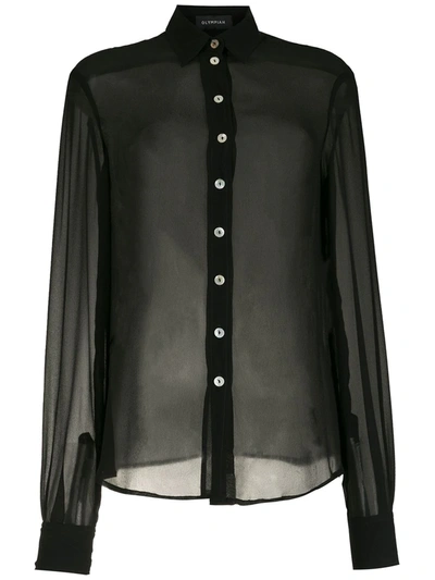 Shop Olympiah Silk Berce Shirt In Black