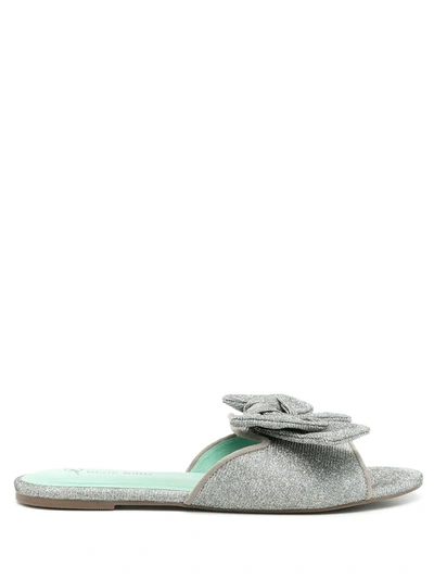 Shop Blue Bird Shoes Bow-detail Sandals In Silver