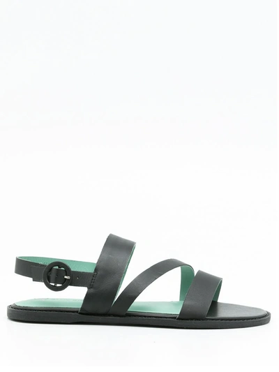 Shop Blue Bird Shoes Open-toe Strapped Sandals In Black