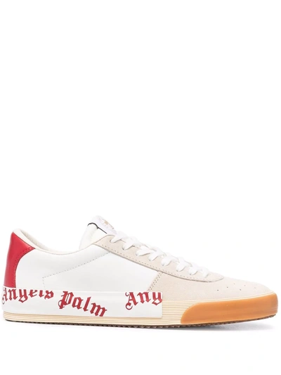 Shop Palm Angels Vulcanized Low-top Sneakers In White