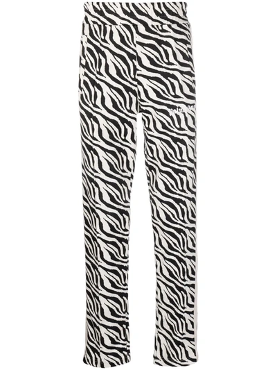 Shop Palm Angels Zebra-print Track Pants In Black