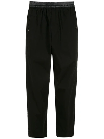 Shop Àlg Tricoline Crop-leg Slim Trousers In Black