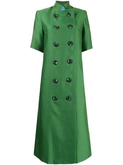 Shop Macgraw Temperate Long Blazer In Green