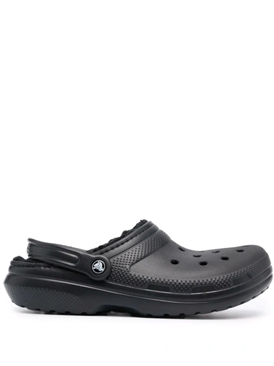 Crocs Lined Round-toe Clogs In Black