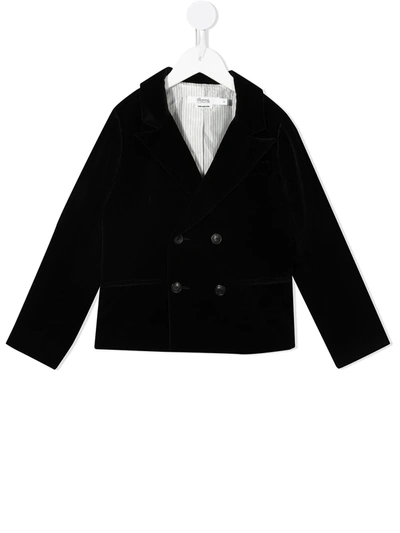 Shop Bonpoint Double-breasted Blazer In Black