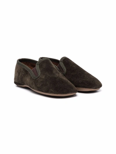 Pèpè Suede Slip-on Shoes In Green