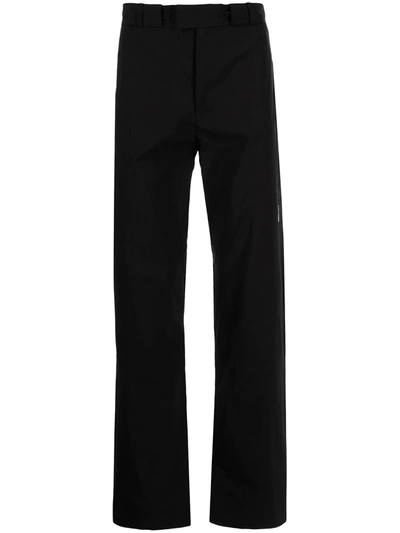 Shop A-cold-wall* Logo-patch Straight-leg Trousers In Black