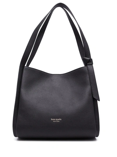 Shop Kate Spade Knott Shoulder Bag In Black