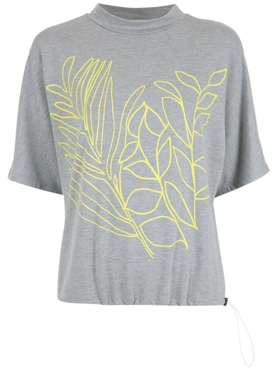 Shop Alcaçuz Analice Floral-print T-shirt In Grey