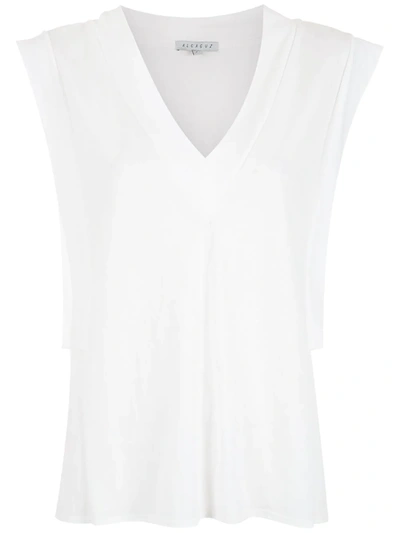 Shop Alcaçuz V-neck Sleeveless Top In White