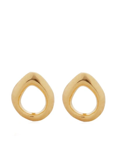 Shop Monica Vinader Nura Reef Open Stud Earrings In Gold
