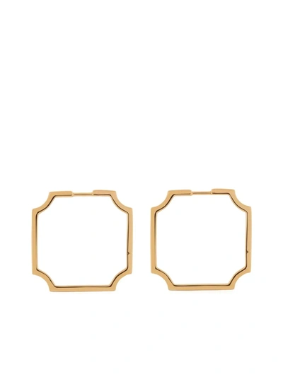 Shop Monica Vinader Signature Skinny Hoop Earrings In Gold