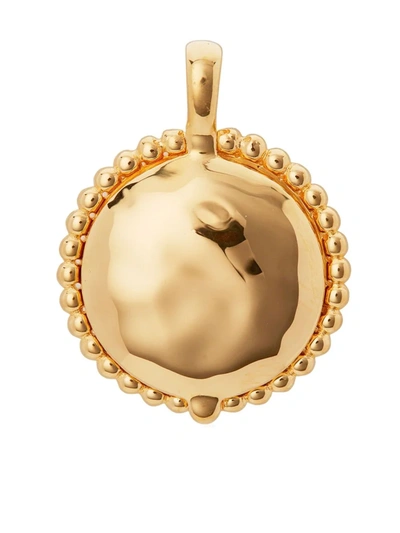 Monica Vinader Gold Plated Vermeil Silver Deia Locket Pendant In Gold