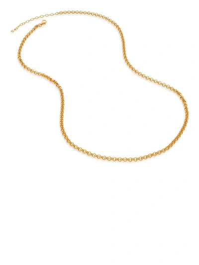 Shop Monica Vinader Vintage Chain 20-22" Necklace In Gold