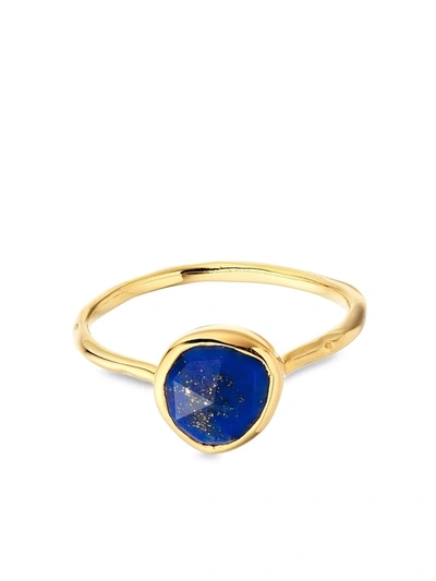 Shop Monica Vinader Siren Lapis Lazuli Stacking Ring In Gold