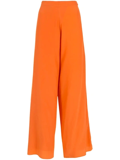 Shop Amir Slama Silk Palazzo Pants In Orange