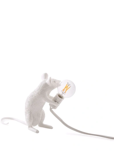 Shop Seletti Mouse Sitting Lamp In White