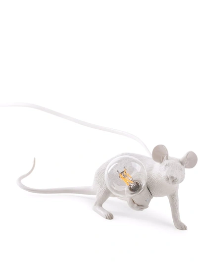 Seletti Lyie Down Mouse Lamp In White