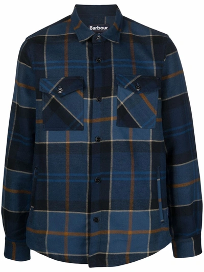 Shop Barbour Cannich Checked Overshirt In Blue