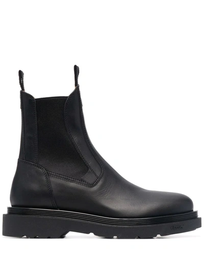 Shop Buttero Leather Chelsea Boots In Black